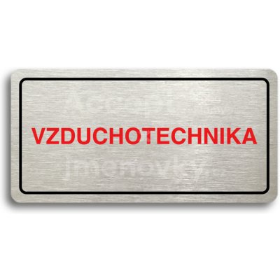 ACCEPT Piktogram VZDUCHOTECHNIKA - stříbrná tabulka - barevný tisk