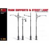 Sběratelský model MiniArt Lamps Tram Supports and Street 1:35