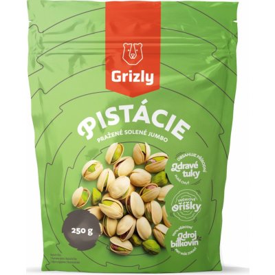 GRIZLY Pistácie pražené solené Jumbo 250 g