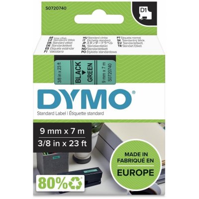 DYMO páska D1 9mm x 7m, černá na zelené, 40919, S0720740 – Zboží Mobilmania