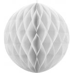 PartyDeco Papírová dekorační koule Honeycomb BÍLÁ průměr 30 cm – Sleviste.cz