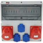 STAVEBNÍ ROZVADĚČ 400V 16A/5P + 400V 32A/5P + 3 X 230V 16A 14 MODULŮ – Zbozi.Blesk.cz