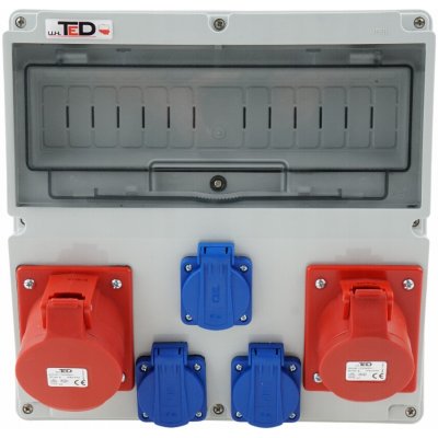 STAVEBNÍ ROZVADĚČ 400V 16A/5P + 400V 32A/5P + 3 X 230V 16A 14 MODULŮ – Zbozi.Blesk.cz