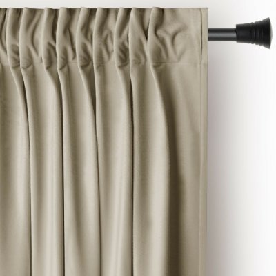 Závěs AmeliaHome Velvet s multifunkční páskou 140x245 cm béžový, velikost 140x245 – Hledejceny.cz