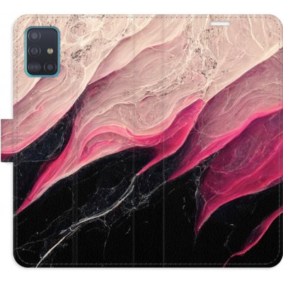 Pouzdro iSaprio Flip s kapsičkami na karty - BlackPink Marble Samsung Galaxy A51