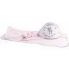 Osuška pro miminko Baby Nellys termoosuška s kapucí Koloušek puntíky 100 x 100 cm světle růžová v