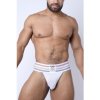 Pánské erotické prádlo CELLBLOCK13 Tight End Jockstrap PRIDE White - jocksy EXTRA LARGE