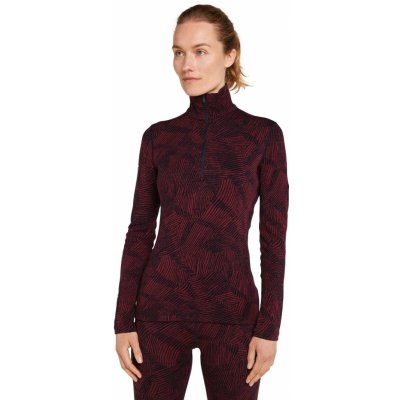 ICEBREAKER Dámské merino tričko s dlouhým rukávem Wmns 260 Vertex LS Half Z Frozen Forms Black – Sleviste.cz