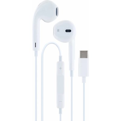 Schwaiger Sluchátka do uší s mikrofonem, USB-C, bílá – Zboží Živě