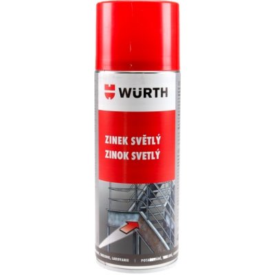 WURTH ZÁKLADNÍ ZINKOVÁ OCHRANA ZINKOVÝ SPREJ, SVĚTLÝ 400ml – Hledejceny.cz