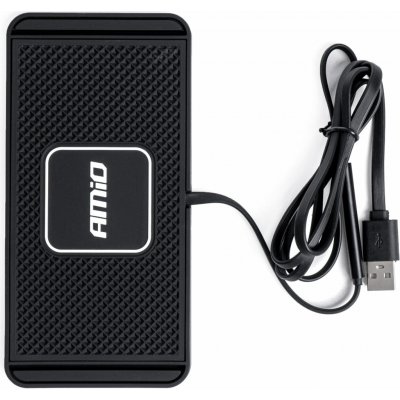 Amio Bezdrátová Qi nabíječka do auta 3.0 15W s USB, 158x78 mm | Zboží Auto