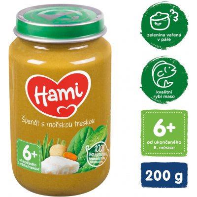 Hami Špenát s mořskou treskou 200 g – Zboží Dáma