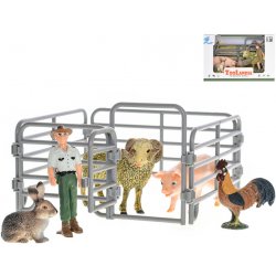 Zoolandia farma herní set zvířátka s farmářem a ohradou