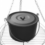 Aga Závěsný zahradní gril 3v1 s ohništěm a kotlíkem na trojnožce – Sleviste.cz