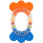 Teddies Chrastítko/Kousátko ovál plast/silikon 11cm na kartě – Zboží Mobilmania