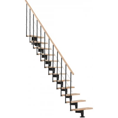 Minka STAIRS Přímé modulové schodiště Style buk/černá, 304,2 cm – Zboží Mobilmania