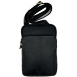 Kožená pánská taška na mobil přes rameno černá 826-2 – Zboží Mobilmania