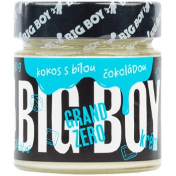 BIG BOY Grand Zero Kokosový krém s kokosem a bílou čokoládou bez cukru 250 g