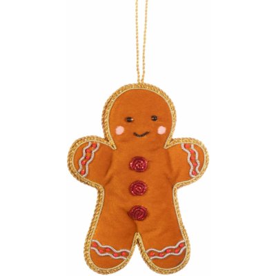 sass & belle Vánoční ozdoba Gingerbread Zari hnědá barva textil – Hledejceny.cz