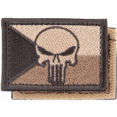 Nášivka: Vlajka Česká republika PUNISHER [64x44] [ssz] béžová | hnědá – Hledejceny.cz