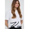 Dámská Trička Karl Lagerfeld Bavlněné tričko 236W1724 bílá