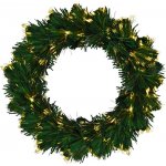 HOMESTYLING Vánoční věnec s LED osvětlením 50 cm KO-AFB000240 – Sleviste.cz