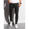 Pánské džíny Ombre Clothing Černé pánské zkrácené slim fit džíny P923