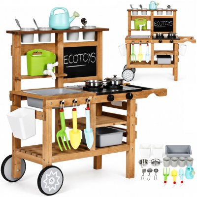 ECOTOYS Dětská venkovní kuchyňka z jedlového dřeva – Hledejceny.cz