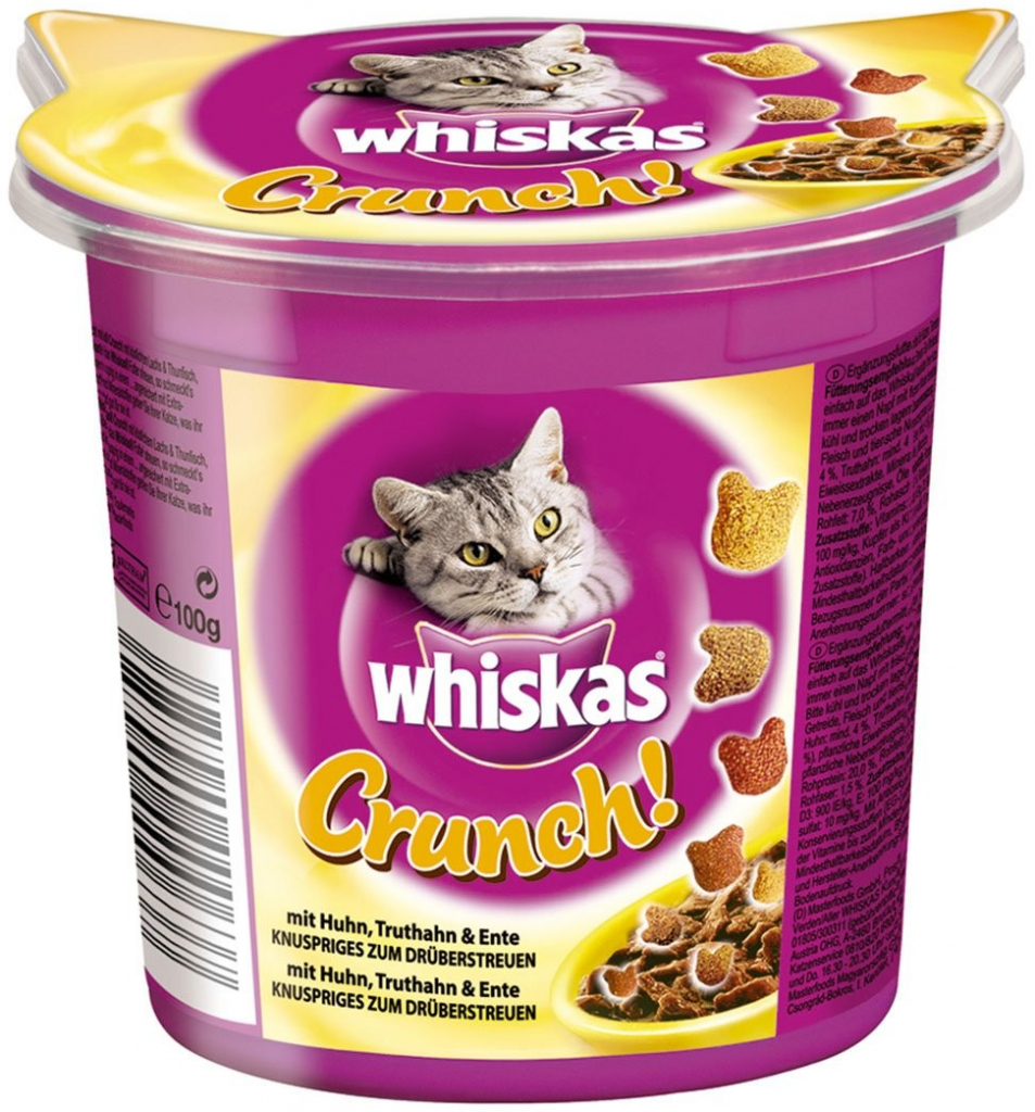 Whiskas Crunch s kuřecím, krocanem a kachnou 100 g