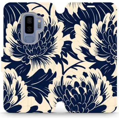 Mobiwear - Samsung Galaxy S9 Plus - VA40S Modré a béžové květy – Zboží Mobilmania