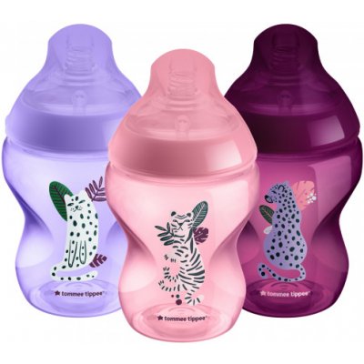 Tommee Tippee kojenecká láhev C2N Jungle 3ks Purple 260ml – Zboží Mobilmania