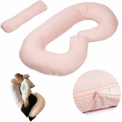 Flumi Těhotenský polštář typ C růžový s puntíky – Zbozi.Blesk.cz