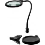 goobay Stolní lampa s lupou, 100mm, 3 dioprie, LED osvětlení 6W, klip a stojánek, černá (64990) - 40.92.0362 – Zboží Dáma