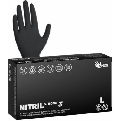 Espeon NITRIL STRONG3 černé 100 ks – HobbyKompas.cz