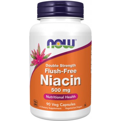 Now Foods Niacin 500 mg Double Strength Flush-Free 90 veg kapslí – Hledejceny.cz