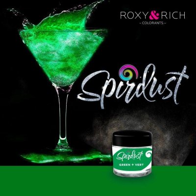 Roxy and Rich Metalická barva do nápojů Spirdust zelená 1,5 g – Zbozi.Blesk.cz