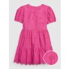 GAP holčičí šaty šaty s madeirou růžové
