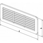 Haco Mřížka 150 x 60 mm bílá 2 ks – Hledejceny.cz