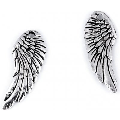 Prima-obchod Přívěsek andělské křídlo 10x26 mm, barva 1 platina s patinou – Sleviste.cz