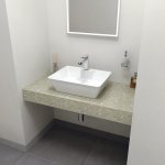 Sapho TAILOR rockstone deska 120x50 cm, provedení límce F TR120F – Zboží Mobilmania