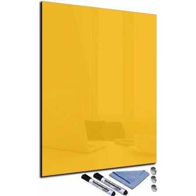 Glasdekor Magnetická skleněná tabule 120 x 90 cm okr – Zboží Mobilmania