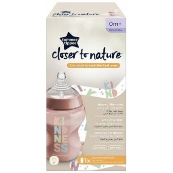 Tommee Tippee kojenecká láhev C2N růžová 260ml