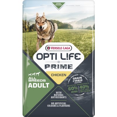 Versele Laga Opti Life Prime Adult Chicken bez obilovin pro dospělé psy s kuřecím masem 2,5 kg