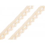 Bavlněná krajka paličkovaná šíře 11 mm, střední, 3 režná světlá – Zboží Mobilmania