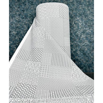 Ervi bavlna - Krep š.240 cm - Geometrický vzor č.226557-5, metráž – Hledejceny.cz