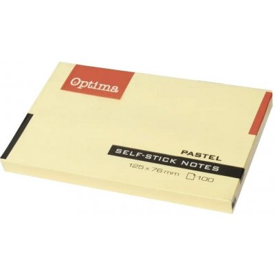 Samolepicí blok OPTIMA 75 × 127 mm, žlutý, 100 listů, 122942 – Hledejceny.cz