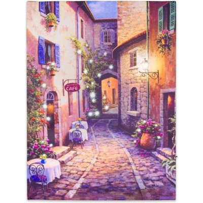 Nástěnná malba staré město, 31 LED, 30 x 40 cm – Zboží Mobilmania