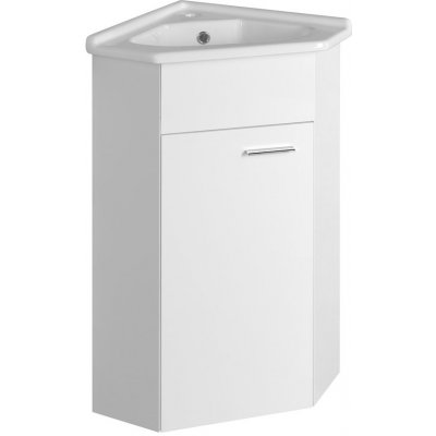 Aqualine ZOJA umyvadlová skříňka rohová 40,5x74x40,5cm, bílá - 50345 – Hledejceny.cz