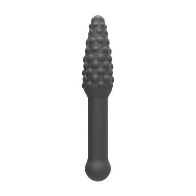 Zenn Bim Bam Line Silicone Plug, černé anální dildo 23 x 2,8–4,4 cm