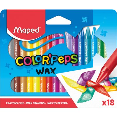 Maped Voskové pastelky Wax trojhranné 18 barev – Zboží Dáma